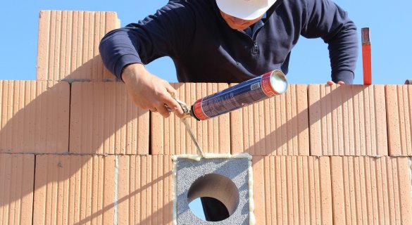 Montage in der Rohbauphase