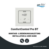 Steuerung ComfortControl Pro BT – Montage- und Bedienungsanleitung