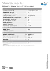Steuerung EcoControl Pro BT – Technisches Datenblatt