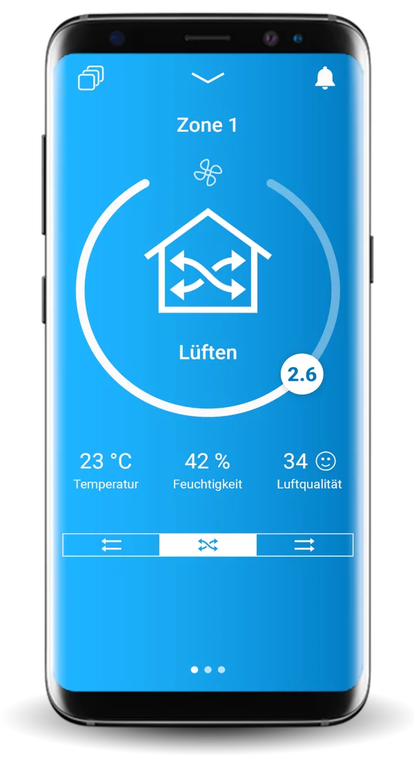 Android-Smartphone mit getAir-App